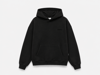 FLOK BASKI DETAYLI BOXYFİT KAPŞONLU SWEATSHIRT SİYAH