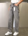 FÜME TIRNAKLI EXTRA BAGGY JEANS