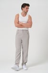 GRİ FİTİLLİ KETEN PANTOLON
