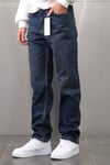 KOYU LACİVERT YIKAMALI BAGGY JEANS
