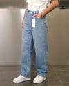 KOYU MAVİ YIKAMA EFEKTLİ EXTRA BAGGY JEANS