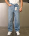 KOYU MAVİ YIKAMA EFEKTLİ EXTRA BAGGY JEANS