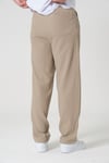 KREM FİTİLLİ KETEN PANTOLON