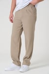 KREM FİTİLLİ KETEN PANTOLON