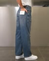 LACİVERT YIKAMA EFEKTLİ EXTRA BAGGY JEANS