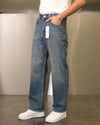 LACİVERT YIKAMA EFEKTLİ EXTRA BAGGY JEANS
