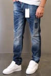M2 EFEKTLİ LACİVERT ORTA PAÇA JEAN
