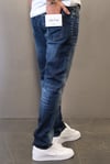M2 EFEKTLİ LACİVERT ORTA PAÇA JEAN