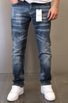 M2 EFEKTLİ  LACİVERT ORTA PAÇA JEAN
