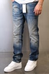 M2 EFEKTLİ MAVİ ESKİTME ORTA PAÇA JEAN