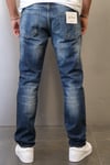 M2 EFEKTLİ MAVİ ESKİTME ORTA PAÇA JEAN