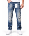 M2 EFEKTLİ MAVİ ESKİTME ORTA PAÇA JEAN