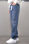 MAVİ ESKİTME BAGGY JEANS
