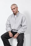 PANDA FABRIC CROPPED BOXY FİT BOMBER BOYAMA GRİ