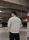 PARÇA DETAYLI DKPW ORTA NAKIŞLI YIKAMALI SWEAT GRİ