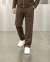 PİLE DETAYLI KUMAŞ BAGGY KAHVE