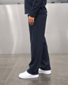 PİLE DETAYLI KUMAŞ BAGGY LACİVERT