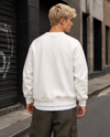 REGLAN KOL BOXYFİT BİSİKLET YAKA SWEATSHİRT BEYAZ