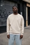 REGLAN KOL BOXYFİT BİSİKLET YAKA SWEATSHİRT KREM