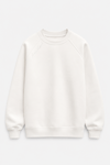 REGLAN KOL BOXYFİT BİSİKLET YAKA SWEATSHİRT BEYAZ