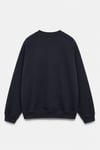 REGLAN KOL BOXYFİT BİSİKLET YAKA SWEATSHİRT LACİVERT
