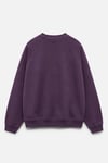 REGLAN KOL BOXYFİT BİSİKLET YAKA SWEATSHİRT MÜRDÜM