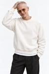 REGLAN KOL BOXYFİT BİSİKLET YAKA SWEATSHİRT BEYAZ