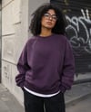 REGLAN KOL BOXYFİT BİSİKLET YAKA SWEATSHİRT MÜRDÜM