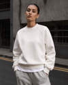 REGLAN KOL BOXYFİT BİSİKLET YAKA SWEATSHİRT BEYAZ