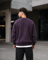 REGLAN KOL BOXYFİT BİSİKLET YAKA SWEATSHİRT MÜRDÜM