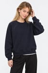 REGLAN KOL BOXYFİT BİSİKLET YAKA SWEATSHİRT LACİVERT