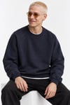 REGLAN KOL BOXYFİT BİSİKLET YAKA SWEATSHİRT LACİVERT