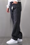 SİYAH ESKİTME TAŞLAMALI BAGGY JEANS