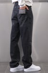 SİYAH ESKİTME TAŞLAMALI BAGGY JEANS