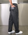 SİYAH YIKAMA EFEKTLİ  EXTRA BAGGY JEANS