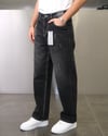 TIRNAKLI SİYAH ESKİTME EXTRA BAGGY JEANS