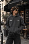 YIKAMALI BOXYFİT OVERSİZE KAPŞONLU SWEATSHİRT SİYAH