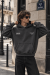 YIKAMALI BOXYFİT OVERSİZE KAPŞONLU SWEATSHİRT SİYAH