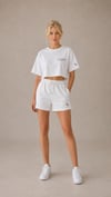 beyaz şort t short takım 