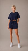 mavi şort t short takım 