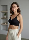 Lazer Kesim Crop Top – Siyah