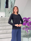 Bluz27K102621305MissBluebelleViskon Taşlı Bluz