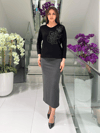 Bluz27K102621505MissBluebelleViskon Taşlı Bluz