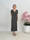 ELBİSE26Y-1113MISSBLUEBELLEViskon Çizgili Elbise