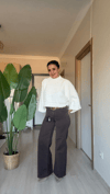 Crop Kazak Beyaz