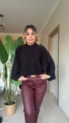 Crop Kazak Siyah