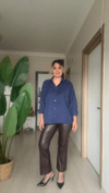 Dilvin Deri Pantolon Acı kahve