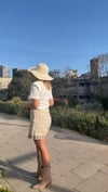 KETEN ŞORT ETEK EKRU