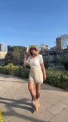 KETEN ŞORT ETEK EKRU