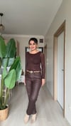 ZR MUMLU JEAN KAHVERENGİ